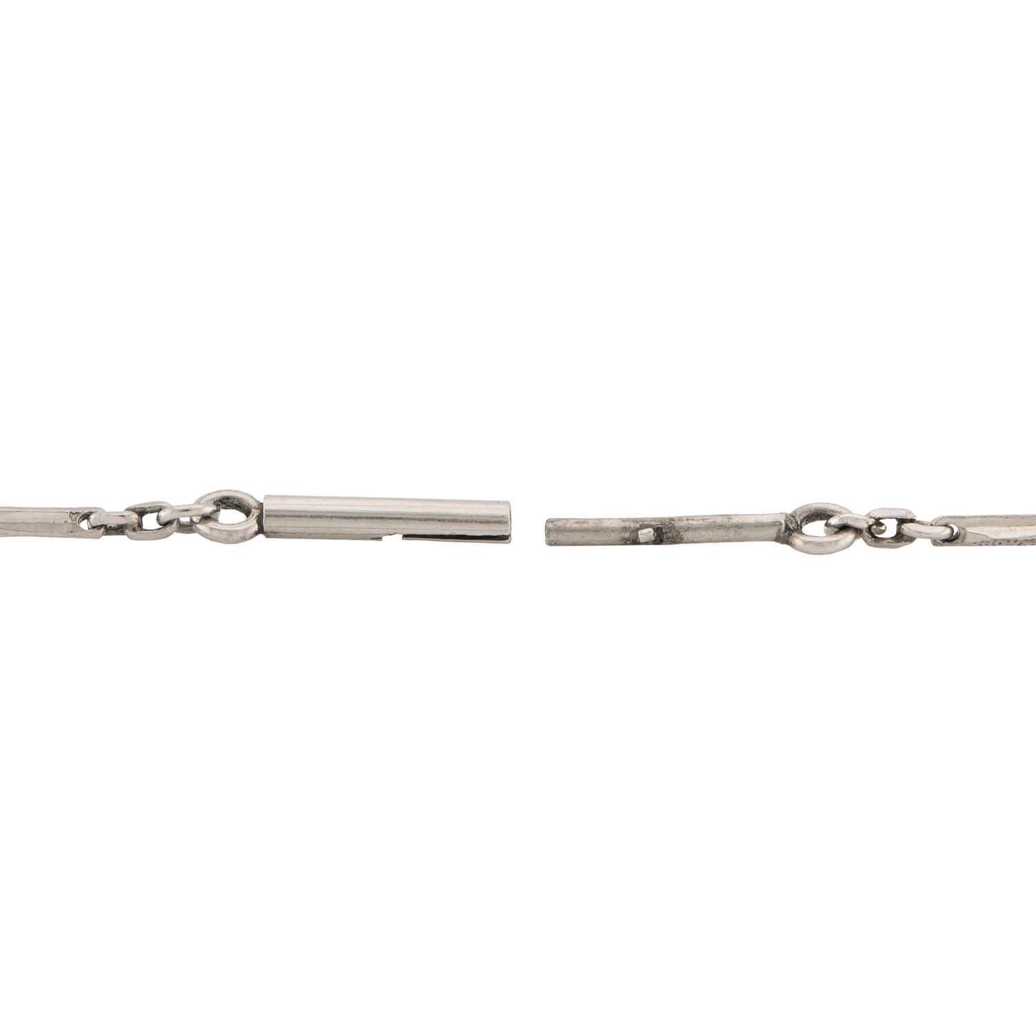 Edwardian Platinum Chain Necklace In Good Condition For Sale In Narberth, PA