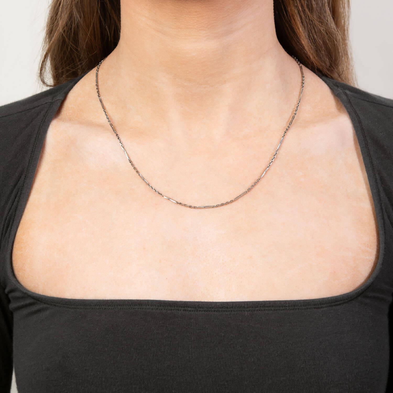 Collar eduardiano de cadena de platino en Bueno estado para la venta en Narberth, PA