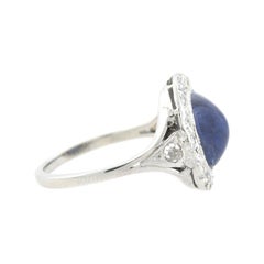 Edwardian Platinum Diamond and Sapphire 3ctw+ Center