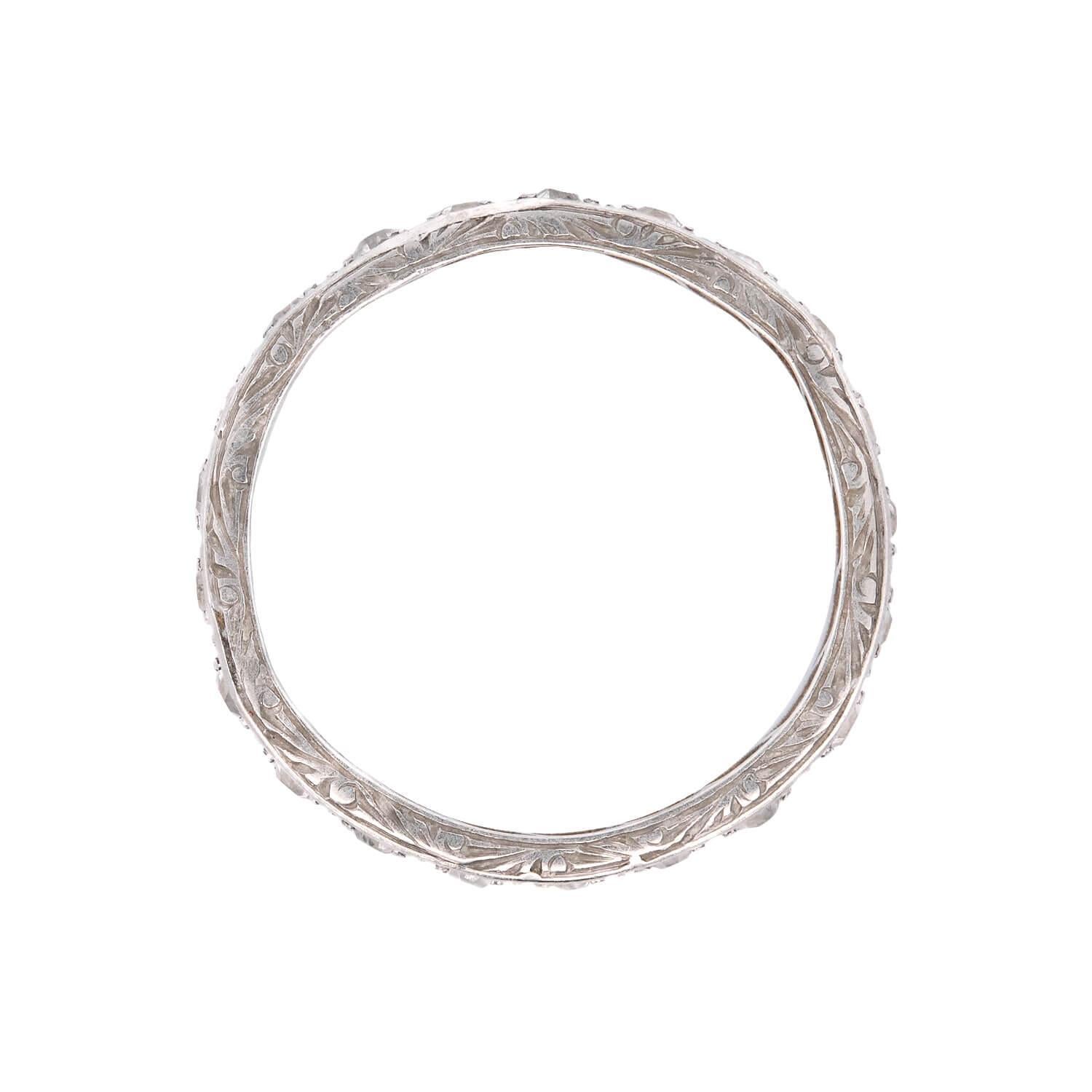 Édouardien Bracelet éternel en platine et diamant de style édouardien en vente