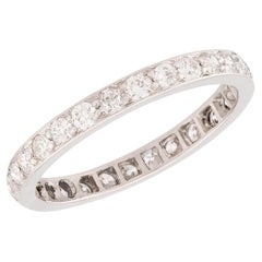 Antique Edwardian Platinum Diamond Eternity Band