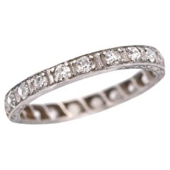Antique Edwardian Platinum Diamond Eternity Band