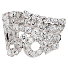 Edwardian Platinum Diamond Fur Clip