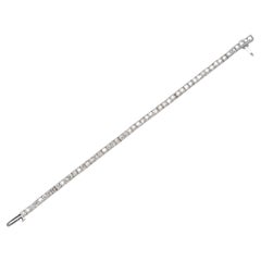 Platin-Diamant-Linien-Armband im Edwardian-Stil, 10 Karat