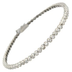 Bracelet Edouardien en platine + ligne de diamants 1.95ctw