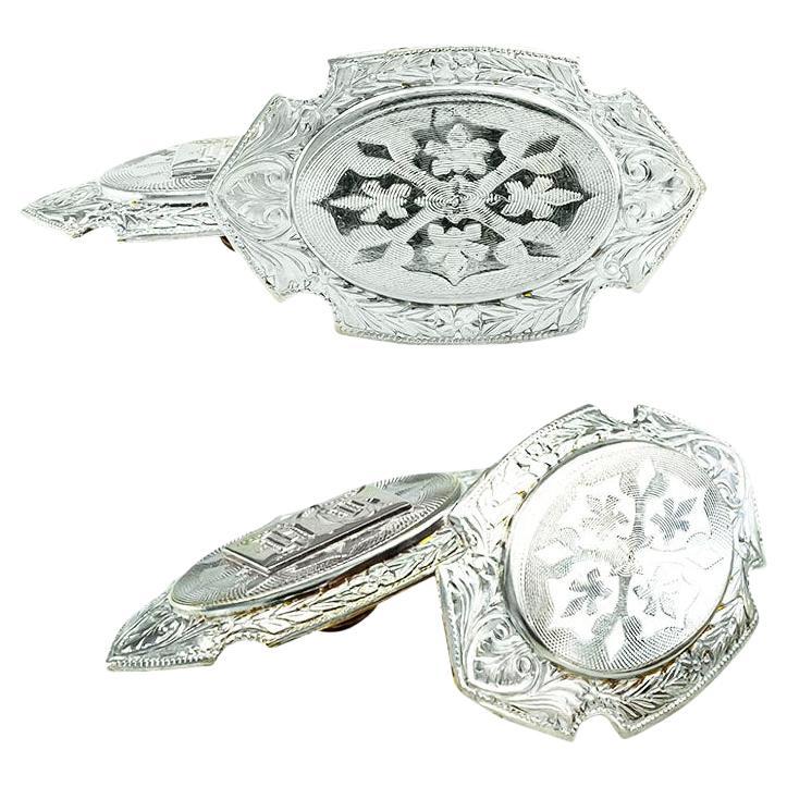 Edwardian Platinum Gold Cufflinks For Sale