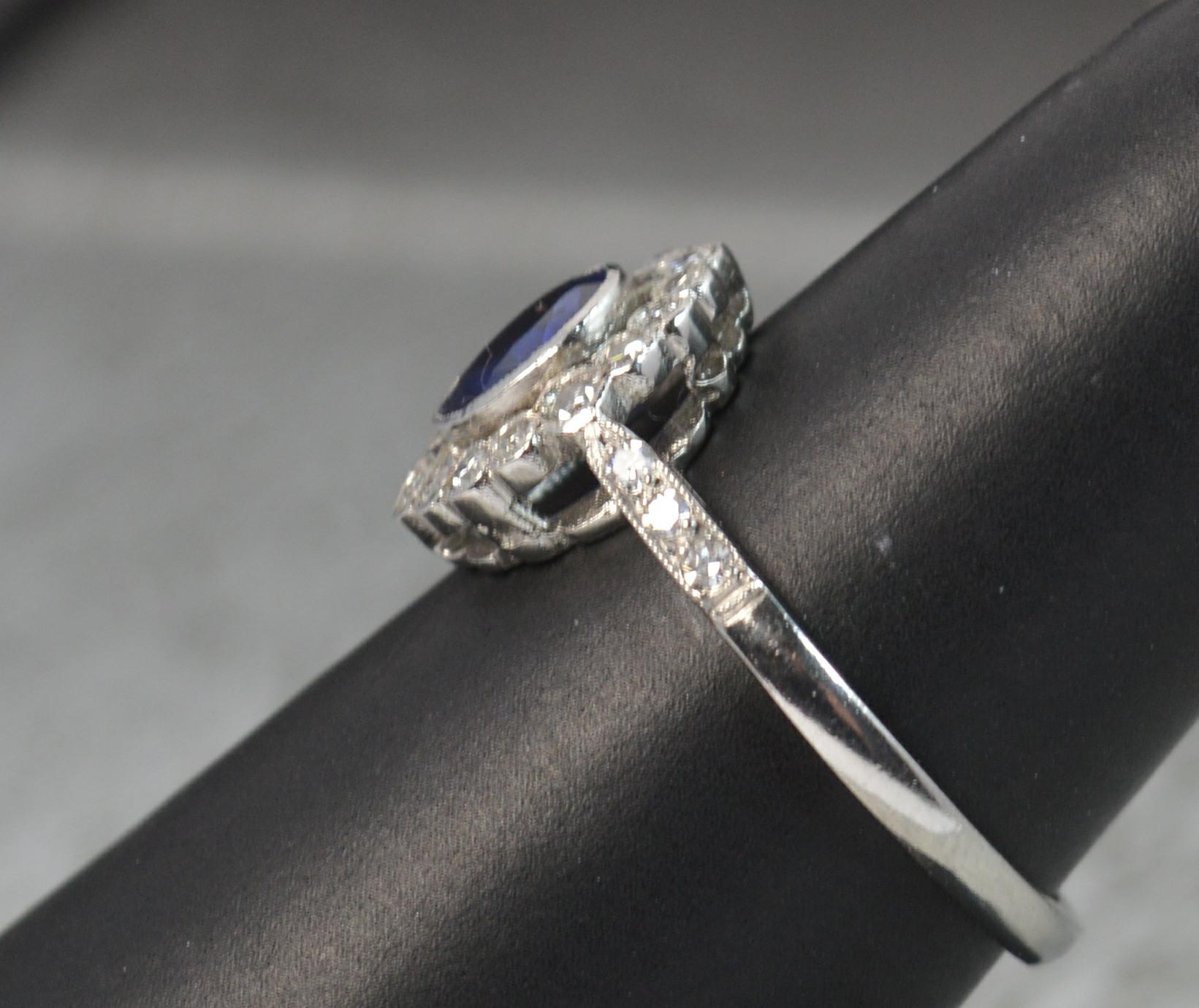 edwardian sapphire and diamond cluster ring