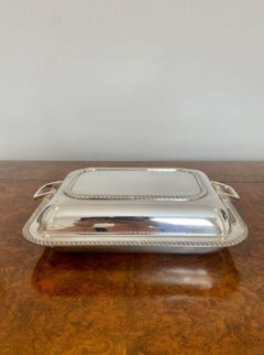 Edwardian Quality Silver Plated Rectangle Entrée