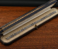 Edwardian Rare Natural Pearl Rose Diamond Sapphire 18 KT Filigree Bracelet