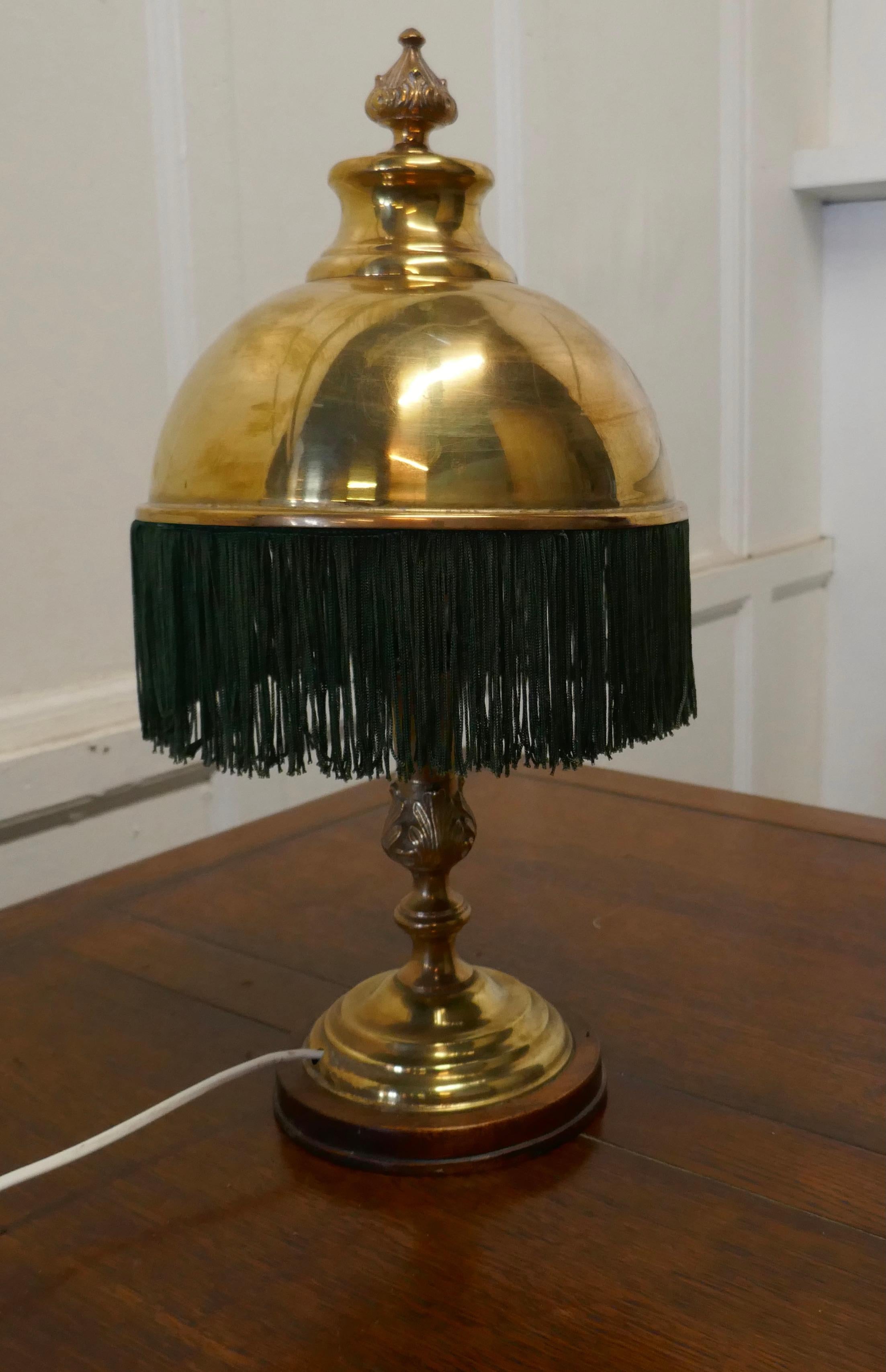 table lamp with fringed shade