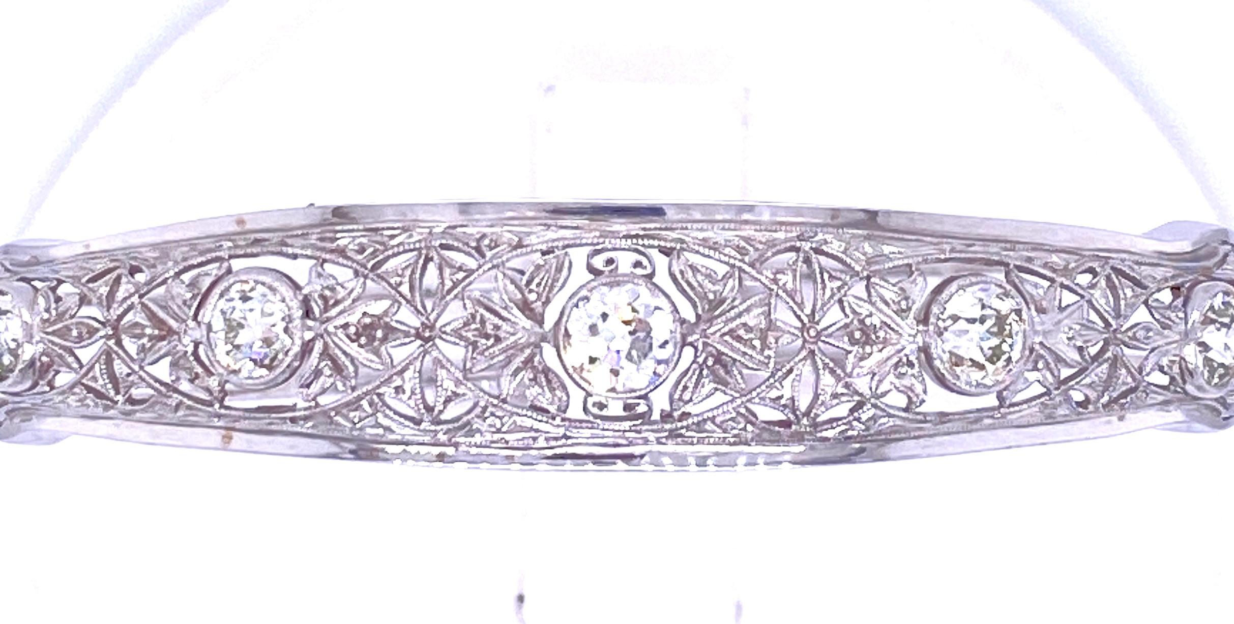 Women's Edwardian Retrofitted Diamond Bangle Bracelet
