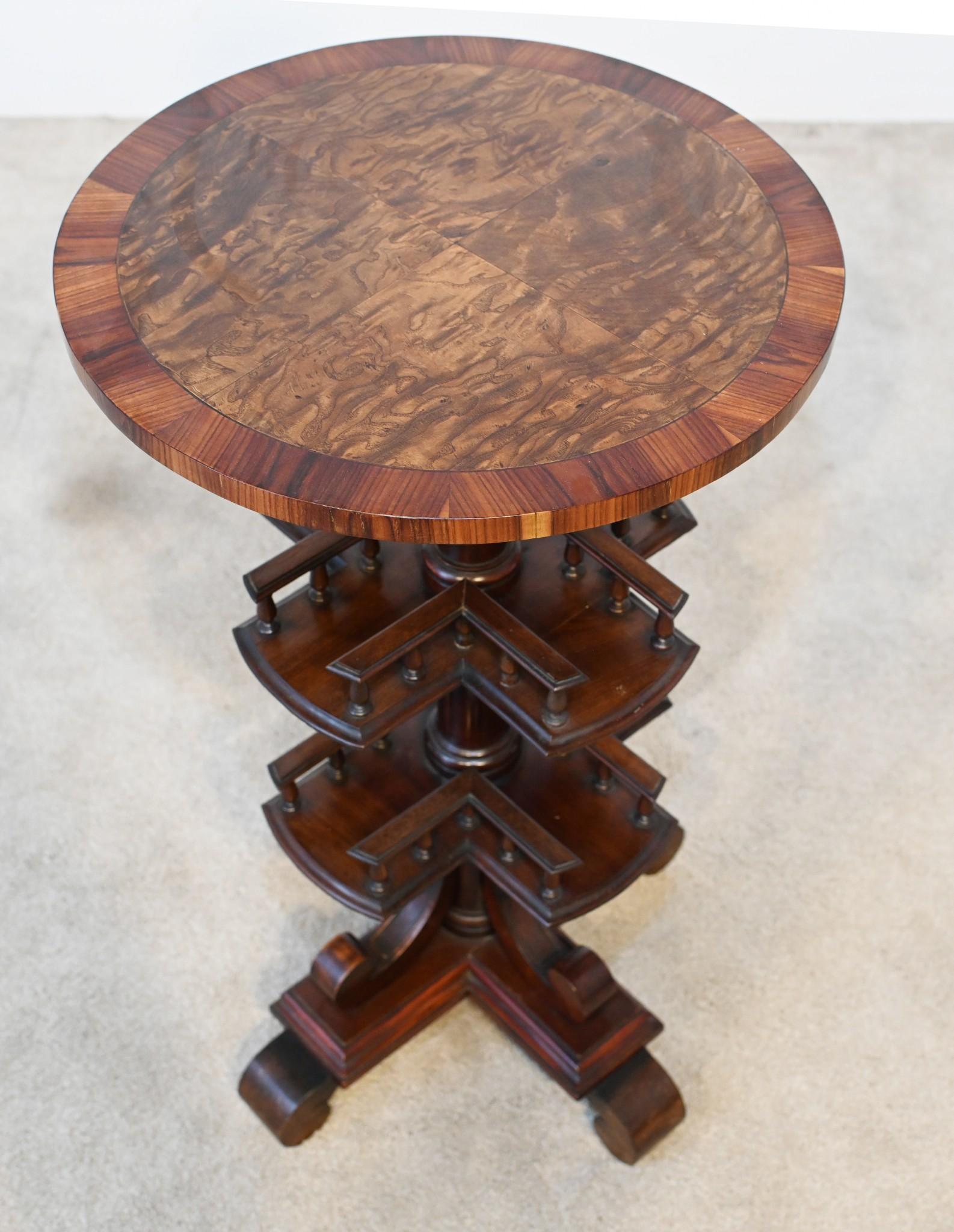 Acajou Table de lecture tournante édouardienne en acajou 1900 en vente