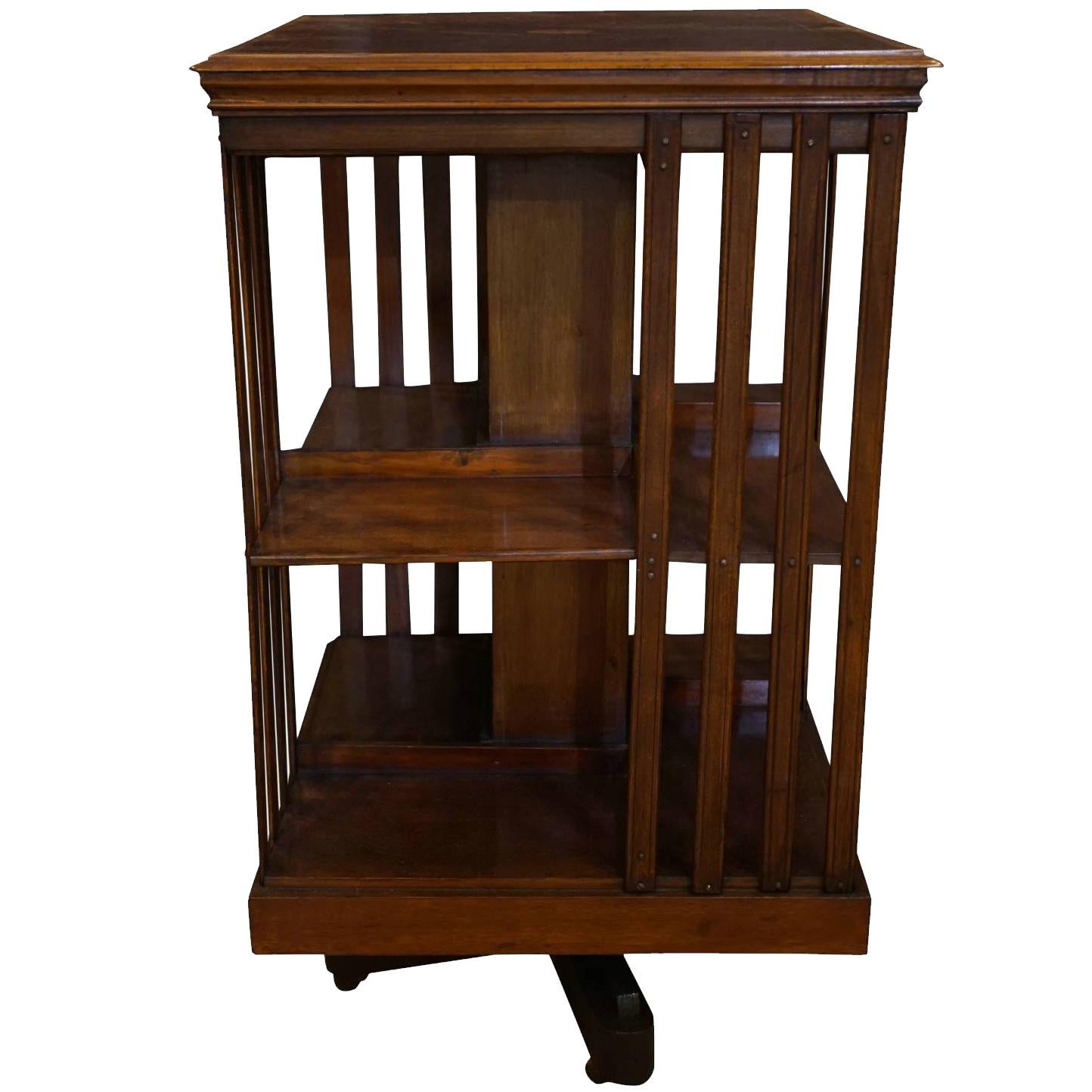 Edwardian Revolving Bookcase For Sale at 1stDibs