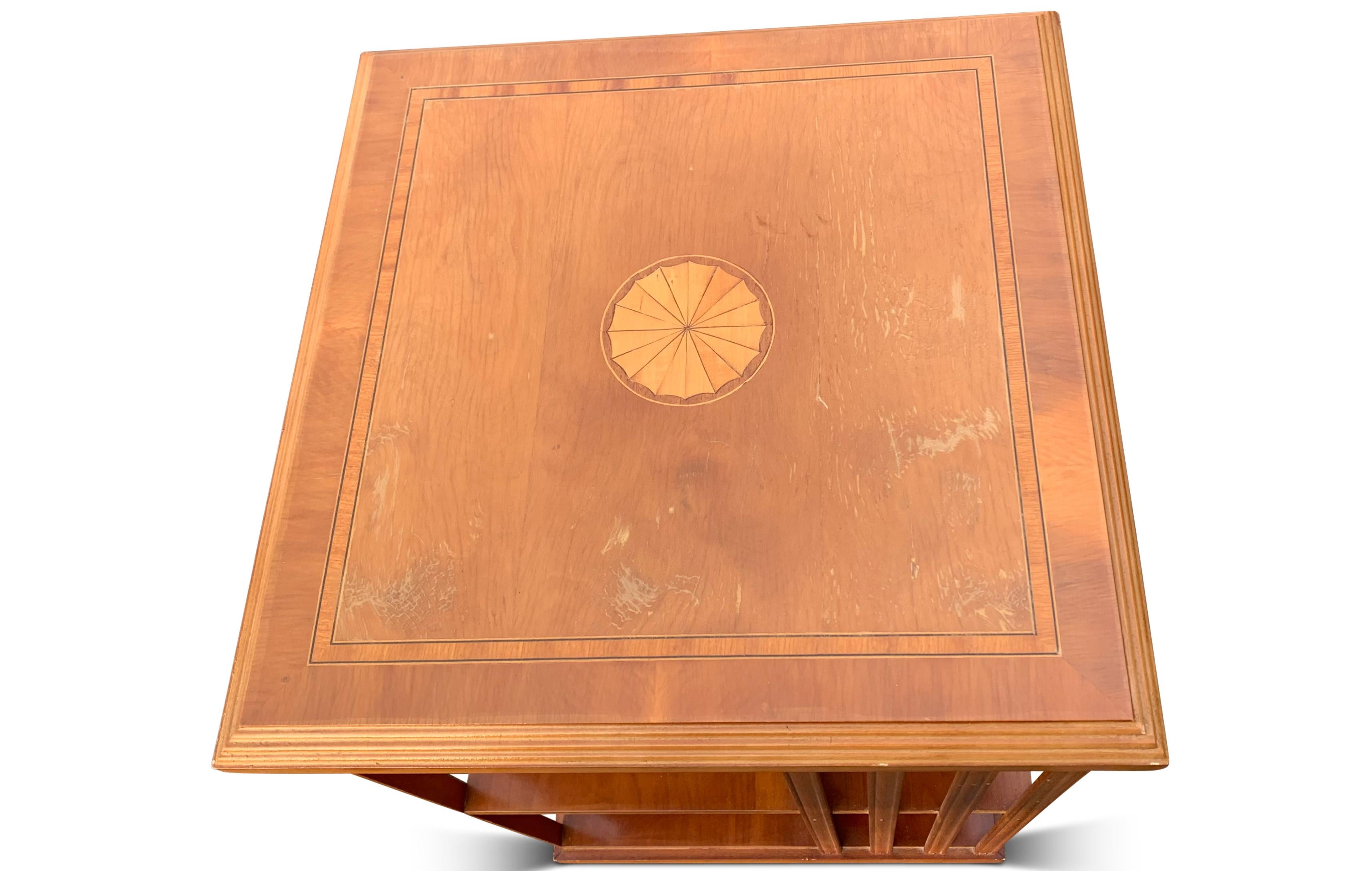 Regency Revival Revolving Sectional Two Tier Library Bookcase on