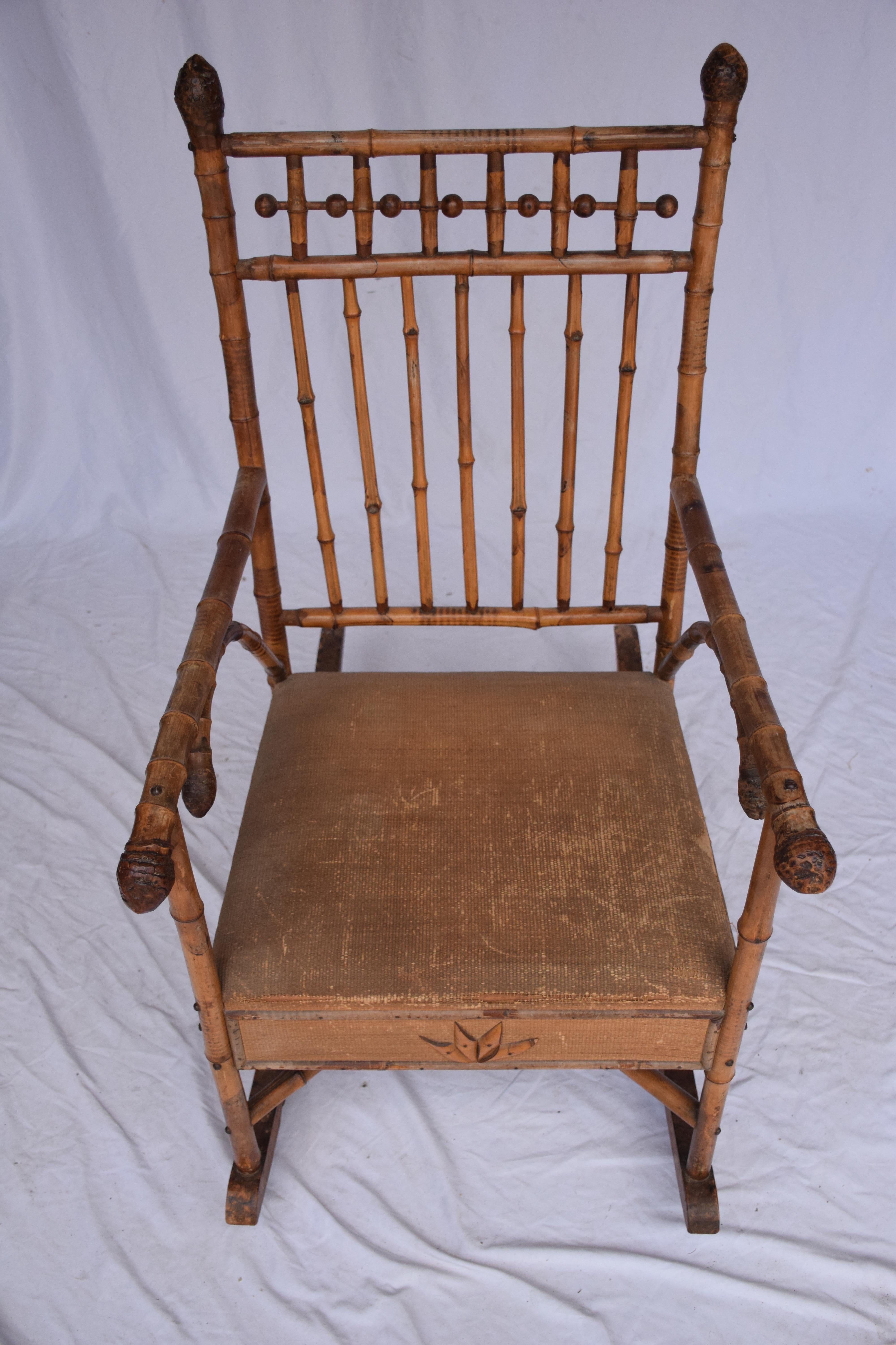 Edwardianischer Schaukelstuhl im Zustand „Relativ gut“ im Angebot in Houston, TX