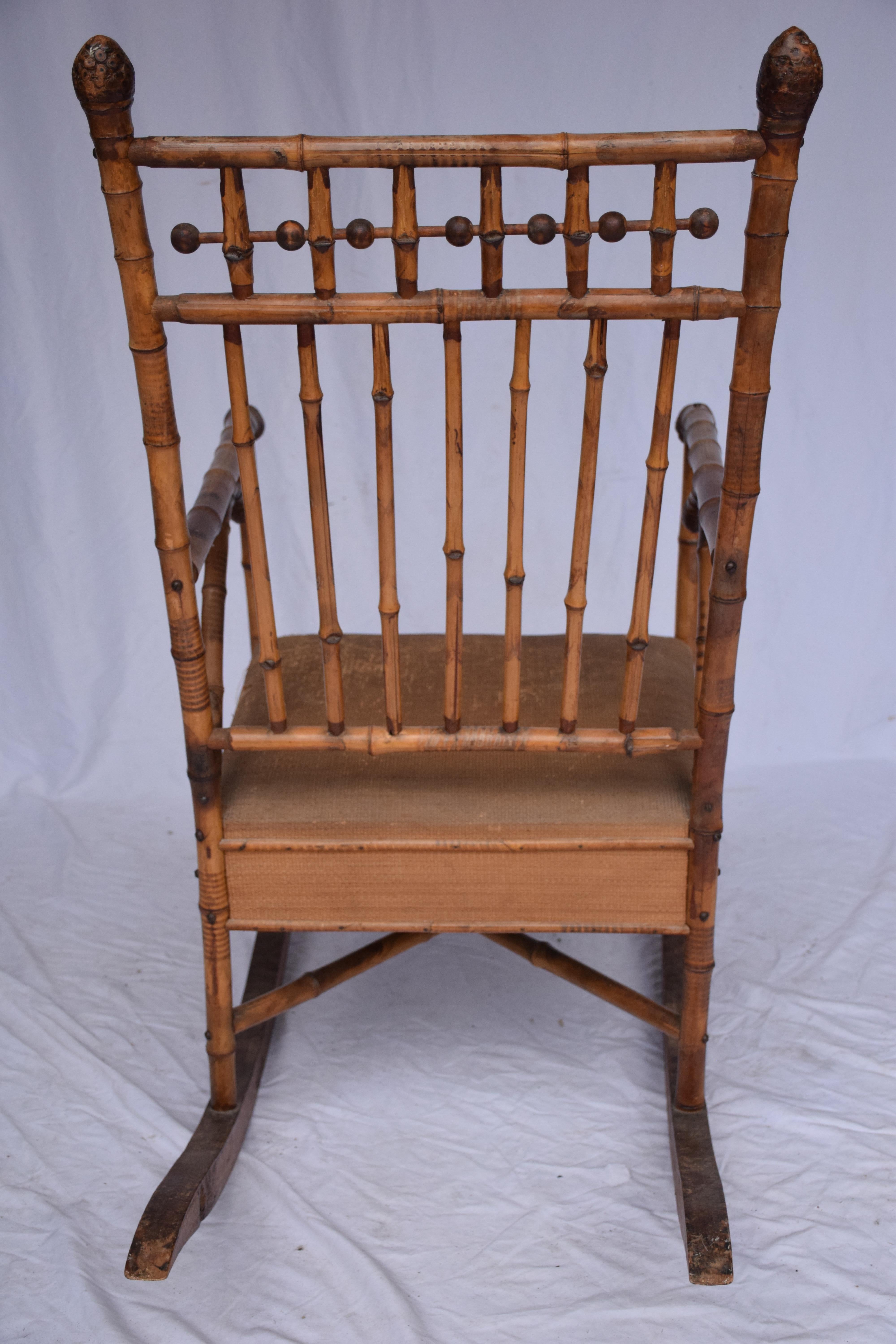 Edwardianischer Schaukelstuhl im Angebot 3