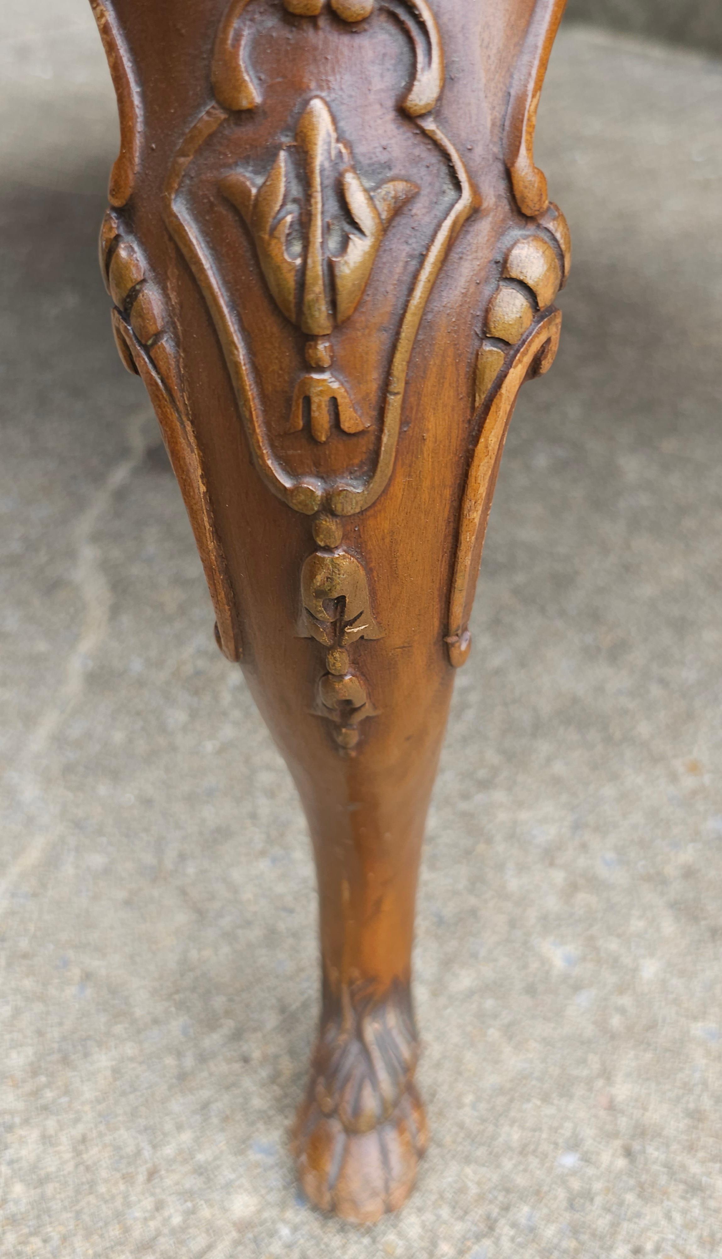 Edwardian Rococo Style Satinwood Marquetry Cocktail Table with Protective Glass  For Sale 5