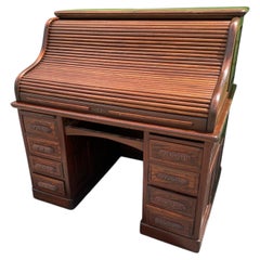 Edwardian Roll Top Desk, Circa 1910