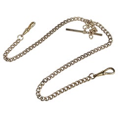 Chaîne d'Albert Gold roulée de style édouardien
