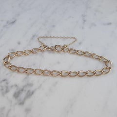 Albert-Kette aus edwardianischem Roségold, 9 Karat Gold