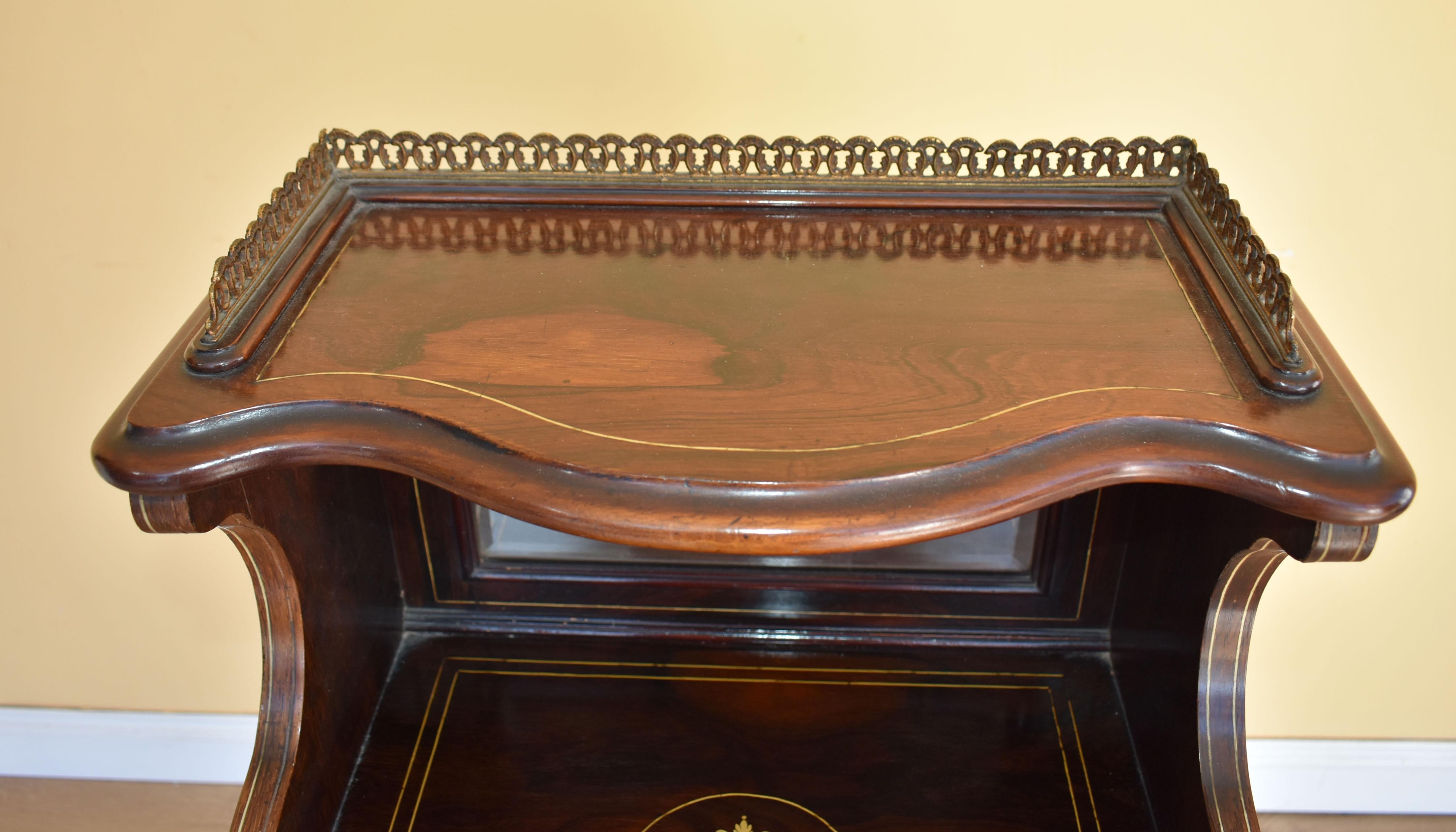 20th Century Edwardian Rosewood and Inlaid Music Cabinet