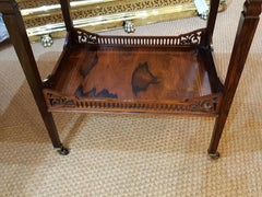 Edwardian Rosewood and Inlaid Tea Trolley Table