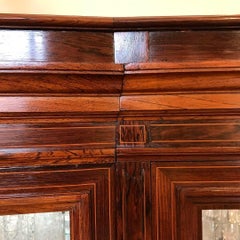 Edwardian Rosewood and Inlay Vitrine Display Cabinet