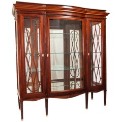 Edwardian Rosewood and Inlay Vitrine Display Cabinet