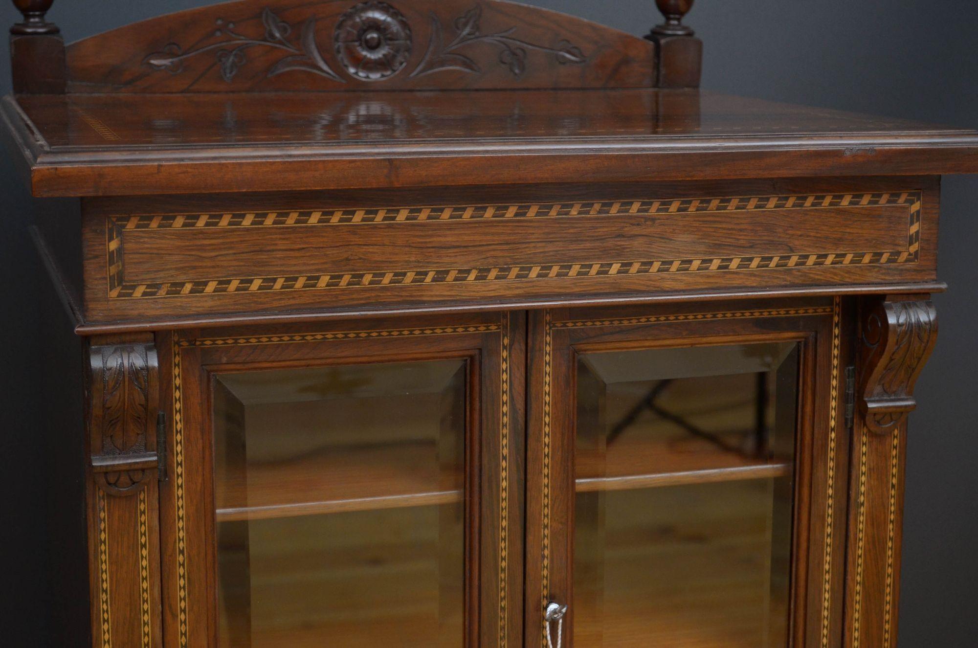 20th Century Edwardian Rosewood and Mahogany Cabinet For Sale