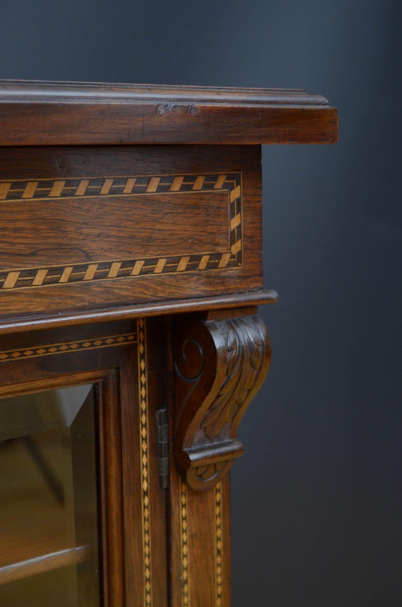 Edwardian Rosewood and Mahogany Cabinet For Sale 1