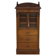 Antique Edwardian Rosewood and Mahogany Cabinet