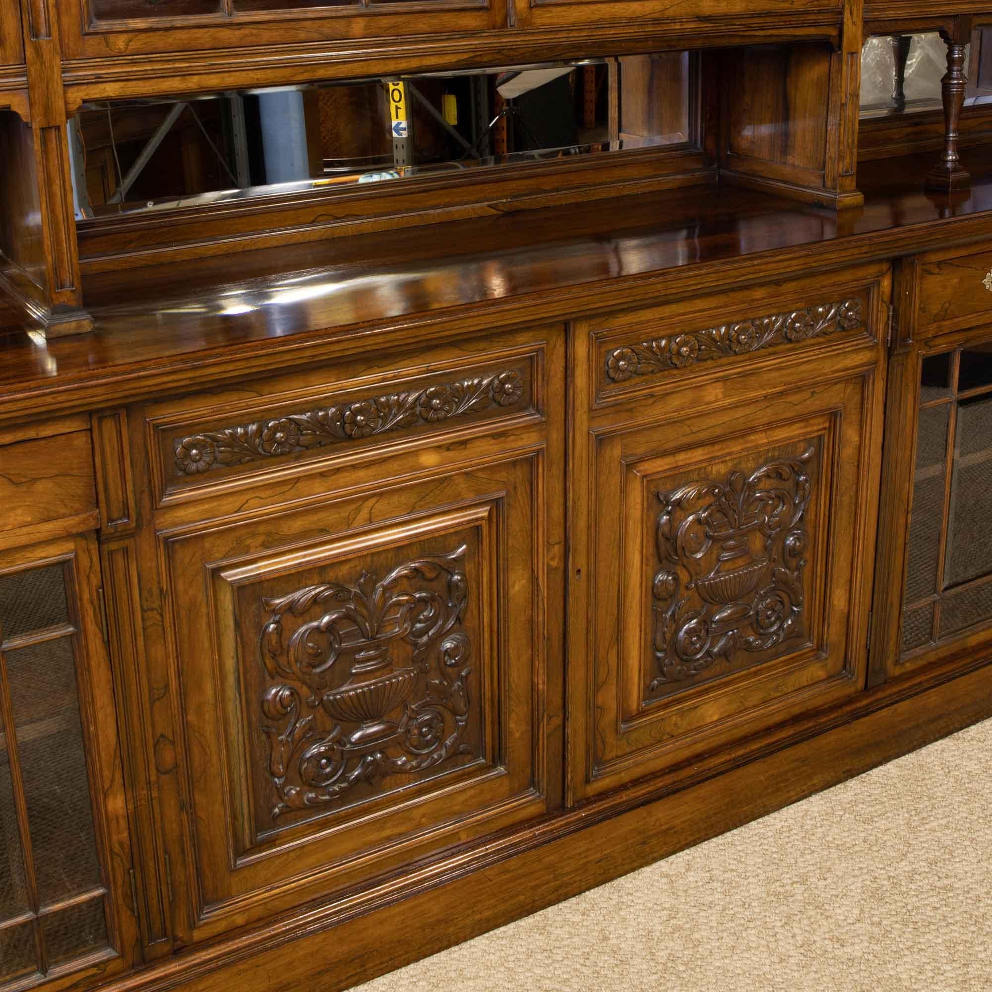 Edwardian Rosewood Bookcase from Harrods Manchester 4
