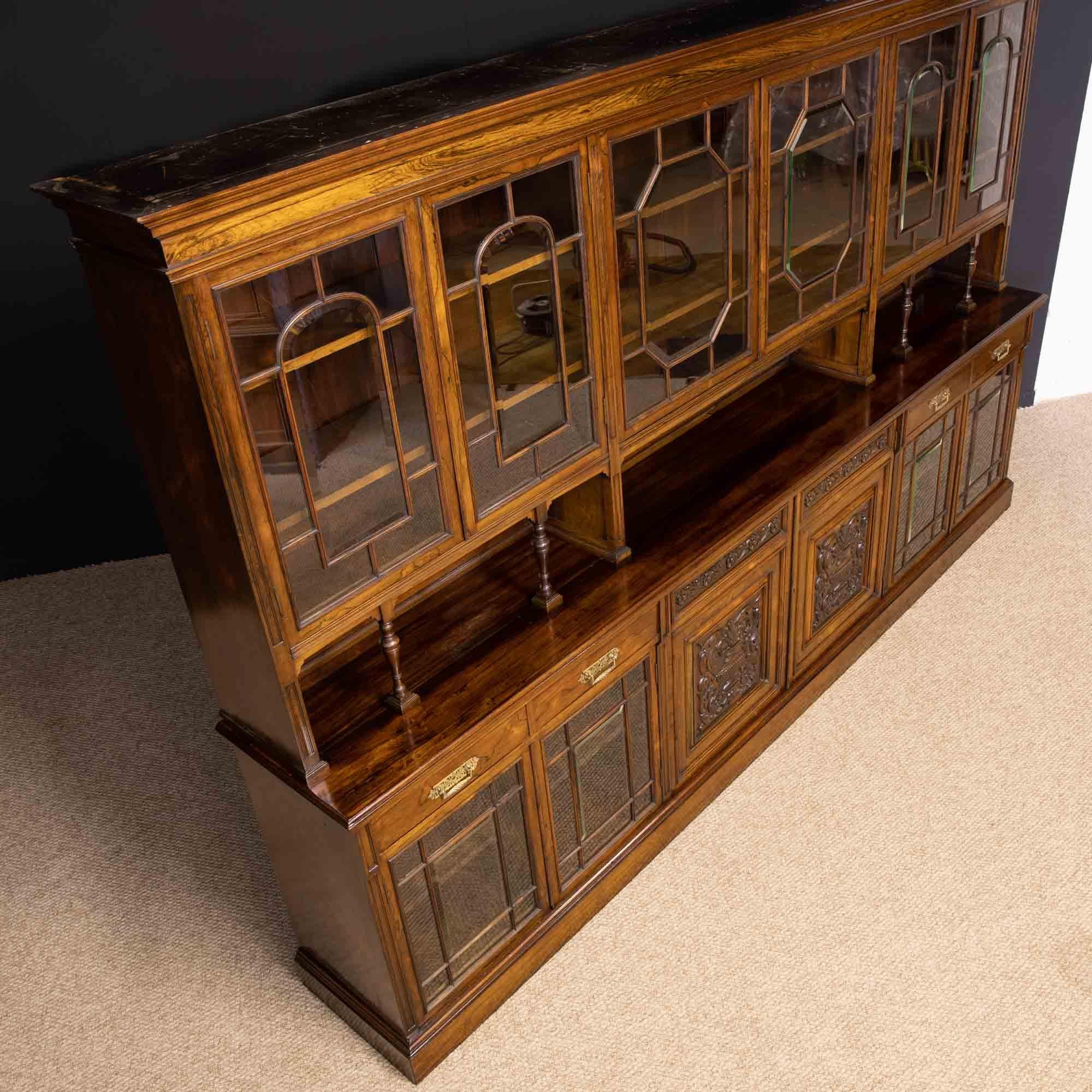 Edwardian Rosewood Bookcase from Harrods Manchester 6