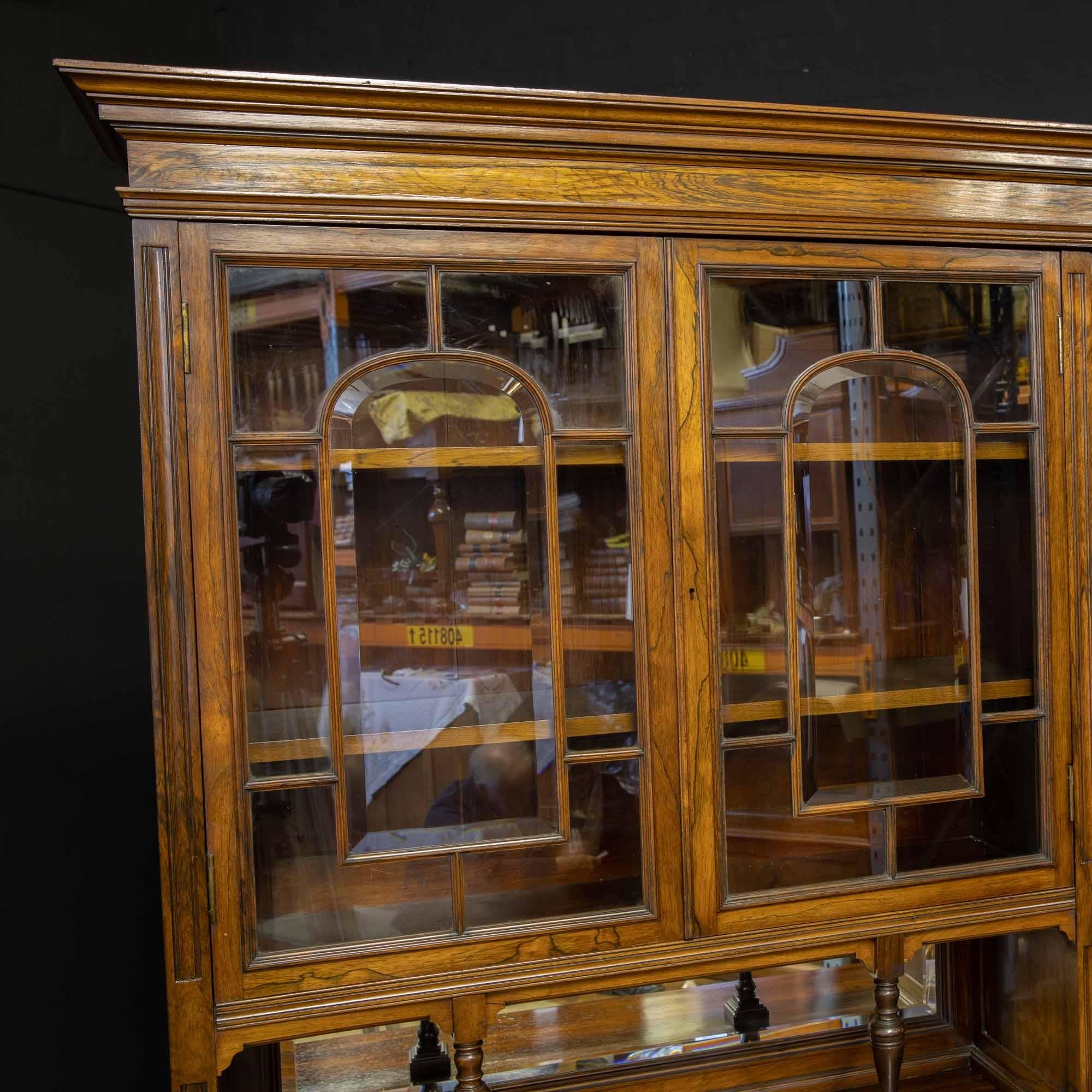 Edwardian Rosewood Bookcase from Harrods Manchester 7
