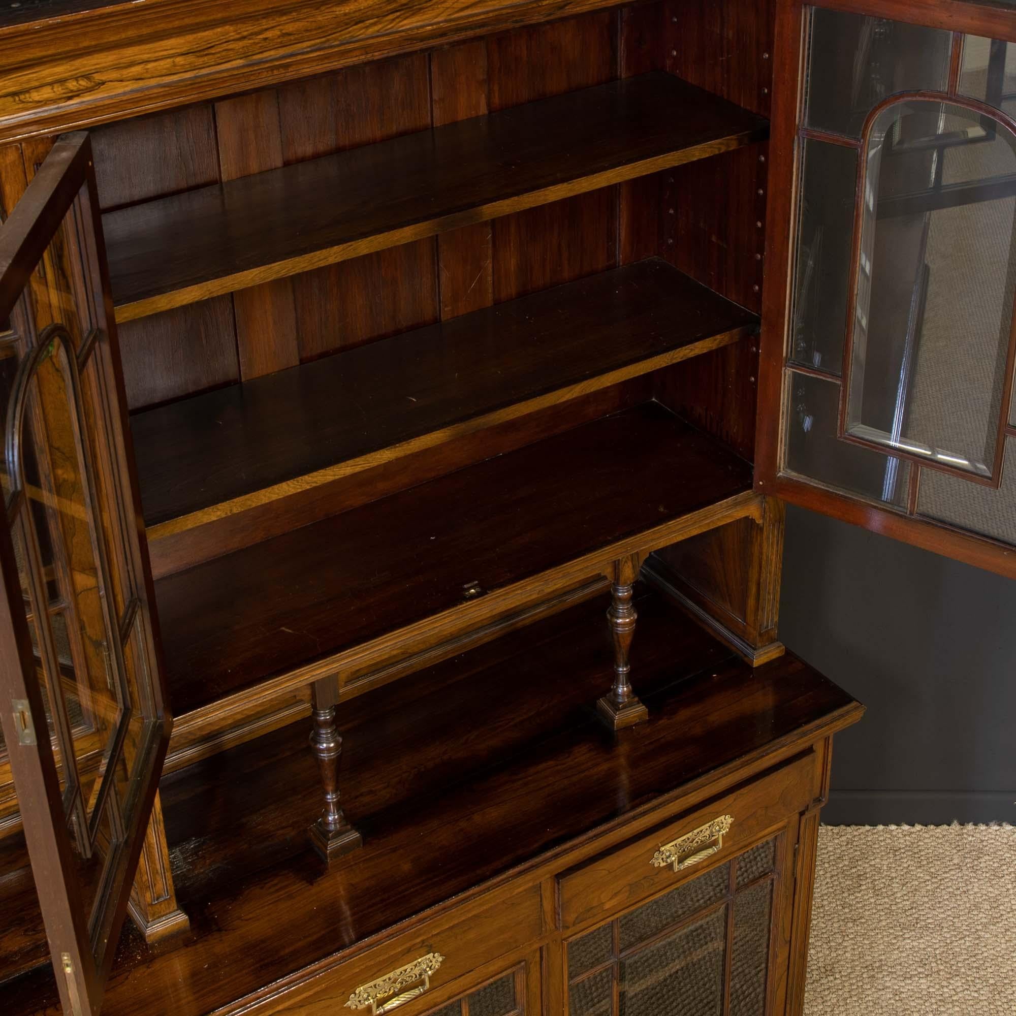Edwardian Rosewood Bookcase from Harrods Manchester 8
