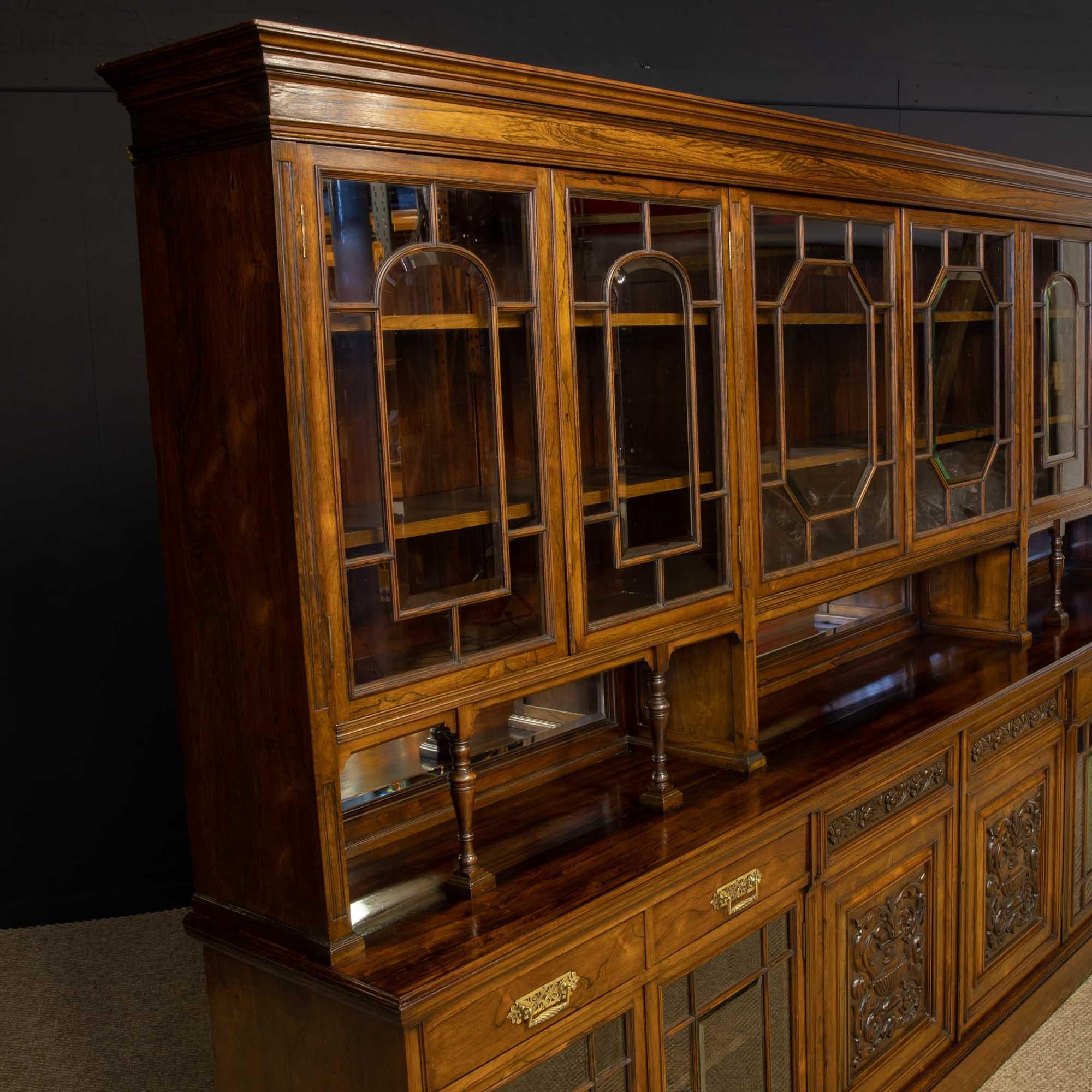 Edwardian Rosewood Bookcase from Harrods Manchester 9