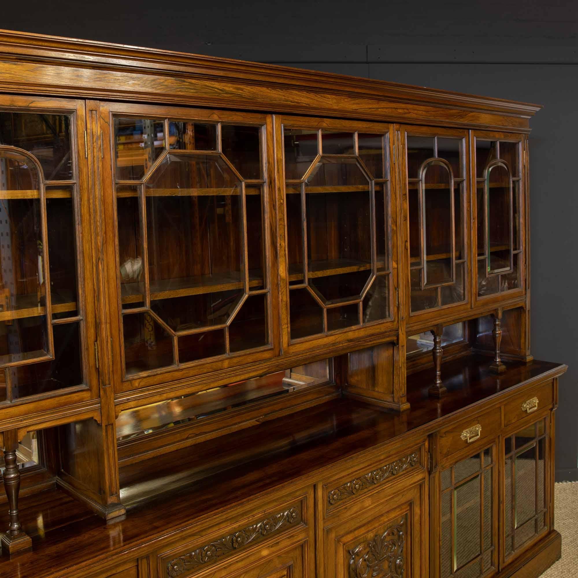 Early 20th Century Edwardian Rosewood Bookcase from Harrods Manchester