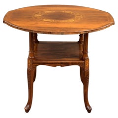 Antique Edwardian Rosewood Inlaid Centre Table