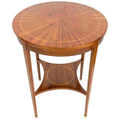 Edwardian Round Side Mahogany Table from England