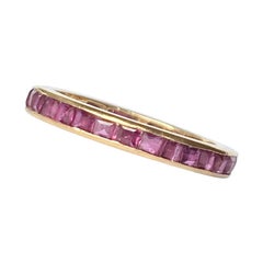Antique Edwardian Ruby and 18 Carat Gold Full Eternity Band