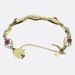 Edwardian Ruby and Diamond Bracelet