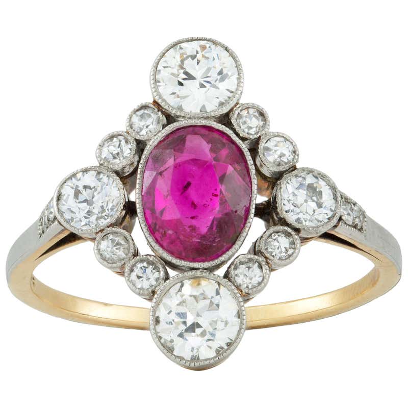 Old Ruby Antique Ruby and Diamond Ring For Sale at 1stDibs | old ruby rings for ...