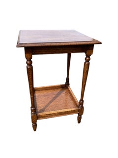 Edwardian Rustic Oak Side Table, Two-Tier Design, UK, 1901-1910