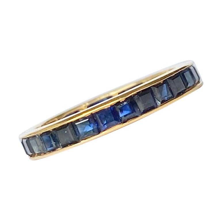 Edwardian Sapphire and 18 Carat Gold Full Eternity Band