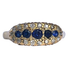 Edwardian Sapphire and Diamond 18 Carat Gold Ring