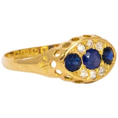 Edwardian Sapphire and Diamond 18 Carat Gold Ring