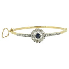 Edwardian Sapphire and Diamond Bangle