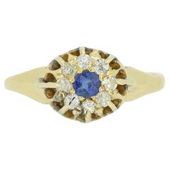 Used Edwardian Sapphire and Diamond Cluster Ring