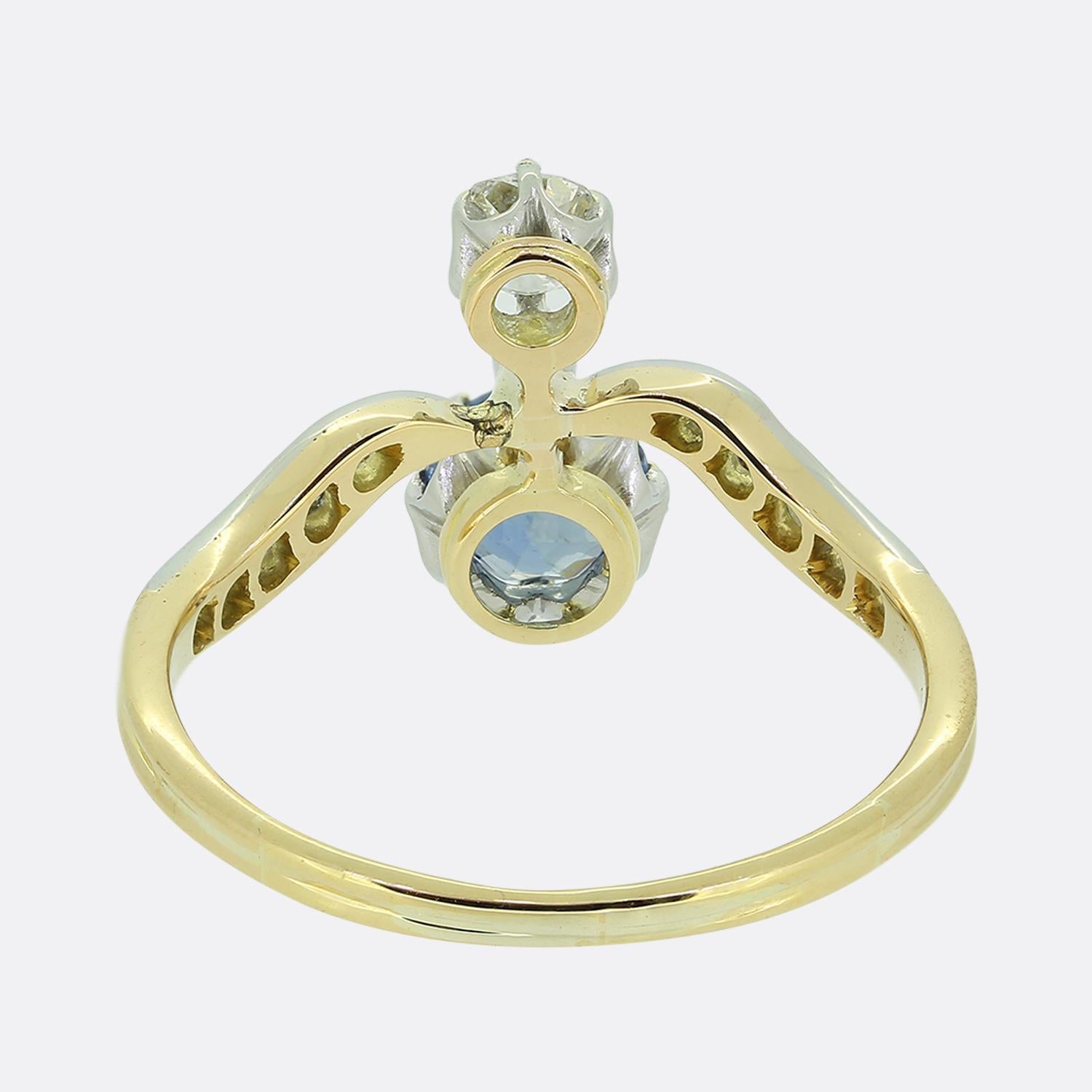 Edwardian Sapphire and Diamond Ring In Good Condition In London, GB