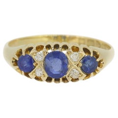 Edwardian Sapphire and Diamond Ring Antique Edwardian Sapphire and Diamond Ring